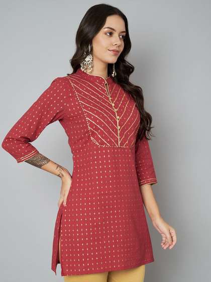 Anouk X fwd Ethnic Motifs Printed Pure Cotton Short Kurti