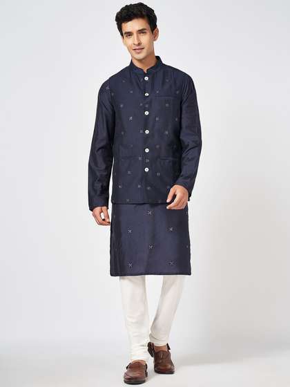 indus route by Pantaloons Embellished Nehru Jacket