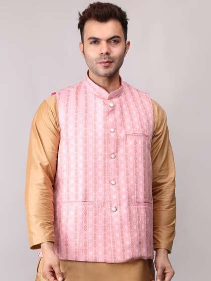 Voniry Men Embroidered Nehru Jacket