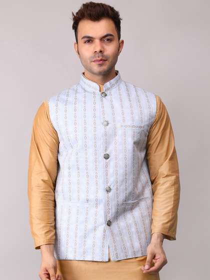 Voniry Men Embroidered Nehru Jacket