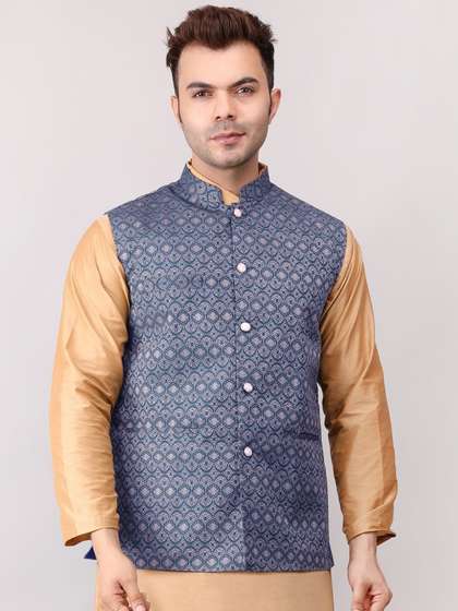 Voniry Men Embroidered Nehru Jackets