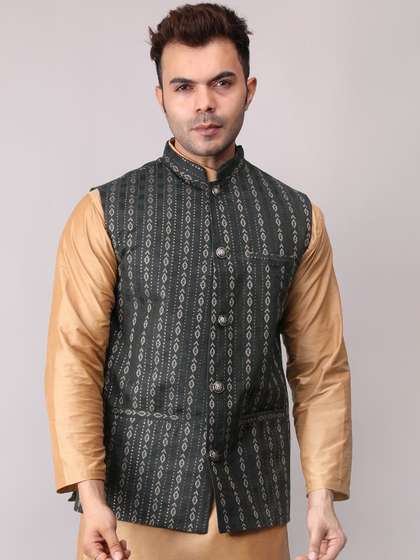 Voniry Men Embroidered Nehru Jacket