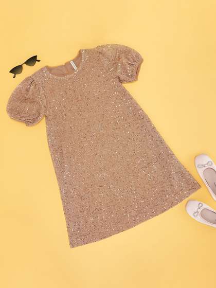 Pantaloons Junior Girls
                    Self Design A-Line Dress