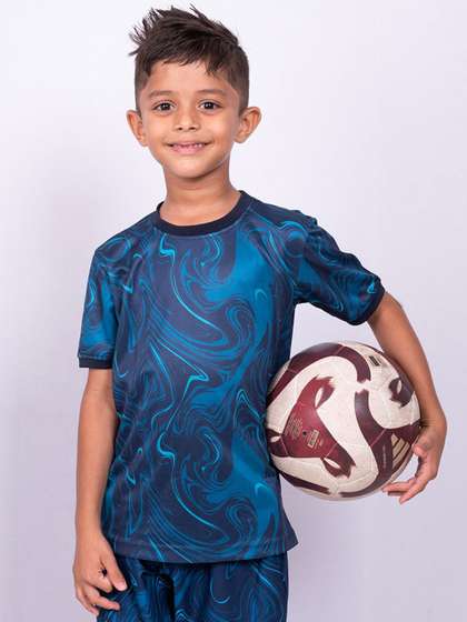 UMILDO Boys Abstract Printed Round Neck T-shirt