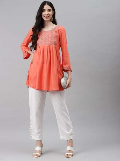 KALINI Women Embellished Longline Top
