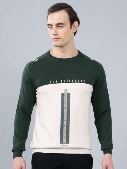 Ajio Cantabil Sweaters Price History Of Cantabil Men Colourblocked