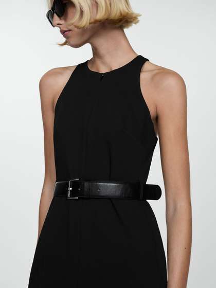 MANGO Basic Jumpsuit with Belt