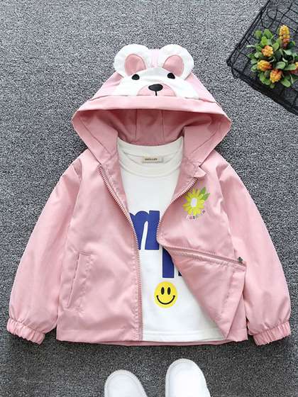 INCLUD Girls Hooded Open
                    Front Jacket