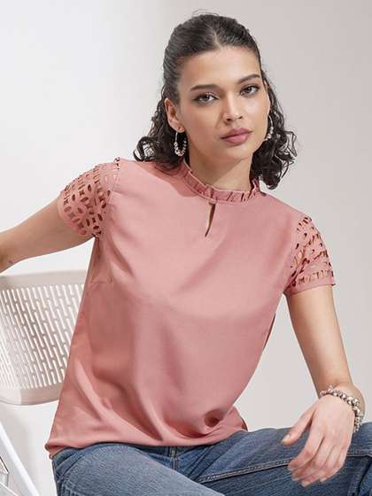 Tokyo Talkies Women
                      Round Neck Blouson Regular Top