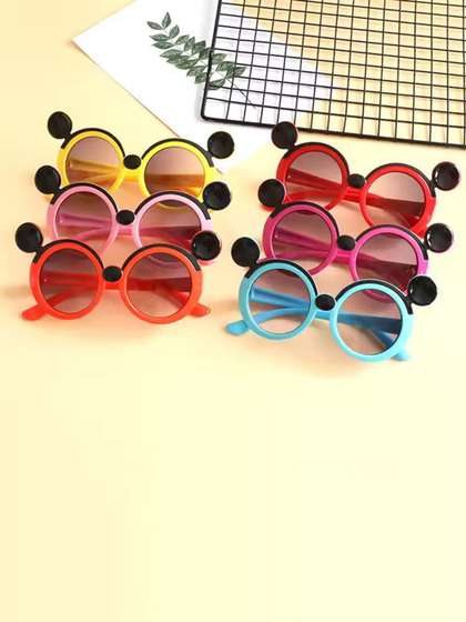SHOP FRENZY Unisex Kids
                    Round Sunglasses with UV Protected Lens Sunglass
                    mmouse orange