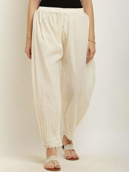 Miaz Lifestyle Women
                        Woven Design Straight Fit Cotton Salwar