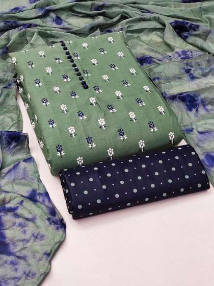 HERE&NOW Floral
                        Printed Unstitched Dress Material