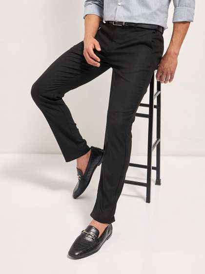 THE BEAR HOUSE Men
                        Solid Slim Fit Formal Trouser