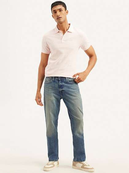Levis Men Regular Fit Mid-Rise Jeans