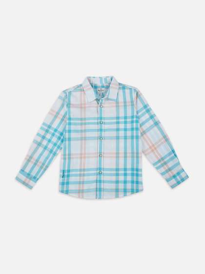 Pepe Jeans Boys Tartan
                    Checks Checked Regular Fit Casual Shirt