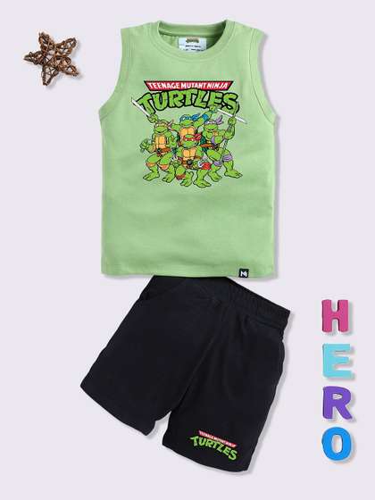 YK X Minute Mirth Boys
                    Printed T-shirt with Shorts