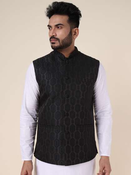 W & G Woven
                        Design Nehru Jacket