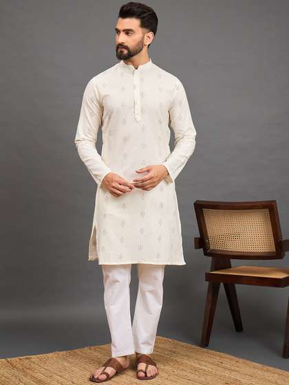 House Of Pataudi
                        Printed Cotton Straight Kurta
