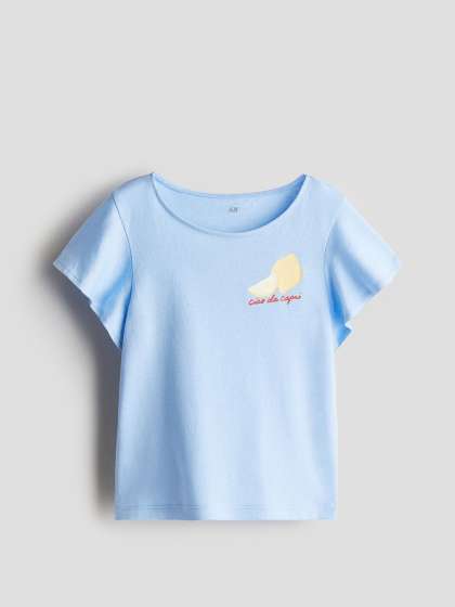 H&M Flutter-Sleeved Cotton Top