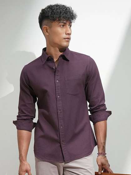HIGHLANDER Men Slim Fit Casual Shirt