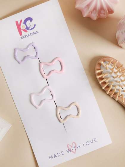 KICKS & CRAWL Girls
                    Set of 4 Tic Tac Hair Clip Hair Accessory