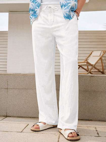 SZN Men High-Rise
                        Relaxed Fit Trousers