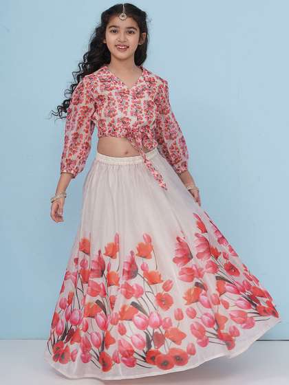 Bitiya by Bhama
                          Girls Printed Ready to Wear Lehenga &
                          Blouse