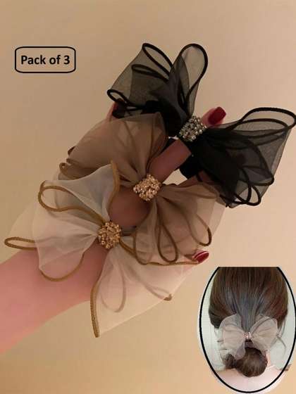 Ziory Girls Set of 3
                    Ponytail Holders