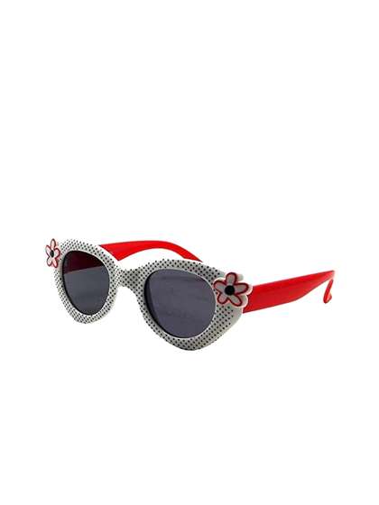 PIRASO Girls Cateye
                      Sunglasses with UV Protected Lens 17078 WHITE RED