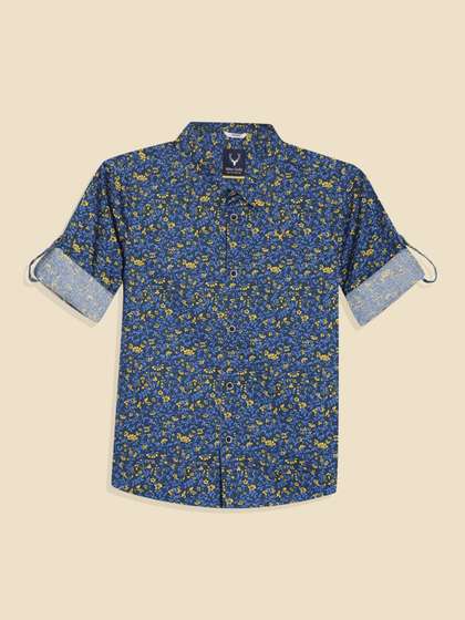 Allen Solly Junior Boys
                    Slim Fit Floral Printed Casual Shirt