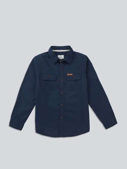 Pepe Jeans Boys Double
                    Pocket Full Sleeve Casual Shirt