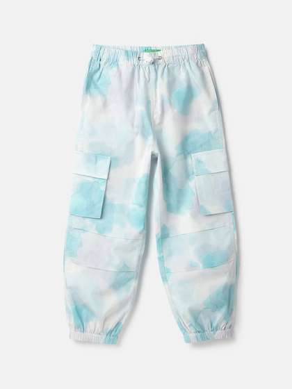 United Colors of
                    Benetton Girls Tie and Dye Printed Trousers