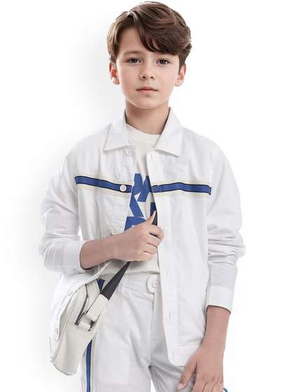 RARE ONES Boys Cotton
                      Spread Collar Tailored Jacket