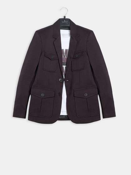CHARCHIT Boys Notched
                      Lapel Blazer With T-Shirt