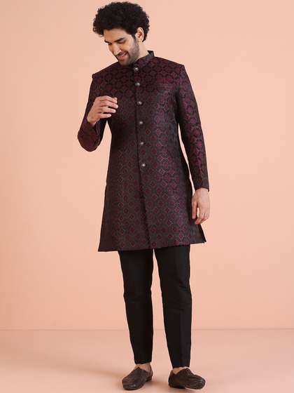KISAH Woven Design
                        Indowestern Sherwani Trouser Set