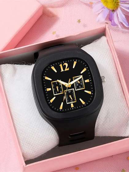 JUST LIKE Boys Patterned
                    Dial & Bracelet Style Straps Analogue Watch
                    milar black