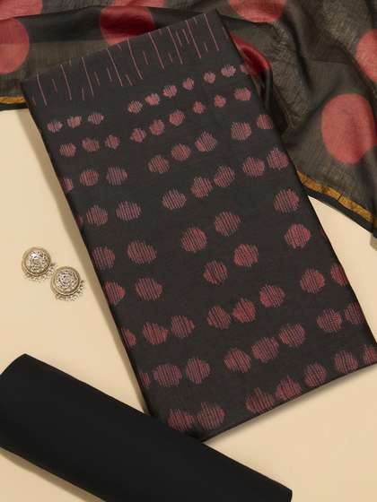 Taneira Printed Pure
                        Silk Unstitched Dress Material