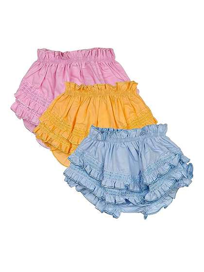 Fancy Walas Infant Girls
                    Pack Of 3 Cotton Basic Briefs FW330_Multi_S_PK03.