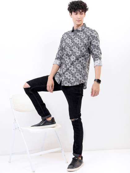 HIGHLANDER Men Floral Printed Cotton Shirt