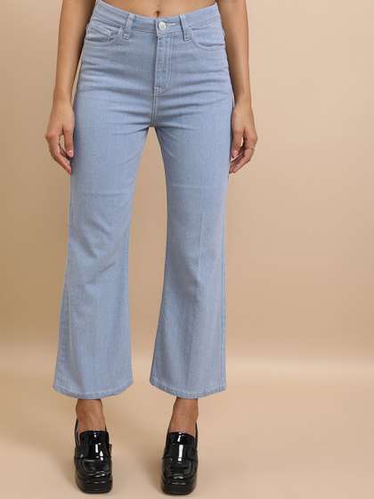 Tokyo Talkies Women
                        Flared Mid-Rise Stretchable Jeans