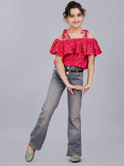 DMP FASHION Floral
                    Printed Off-Shoulder Cotton Top