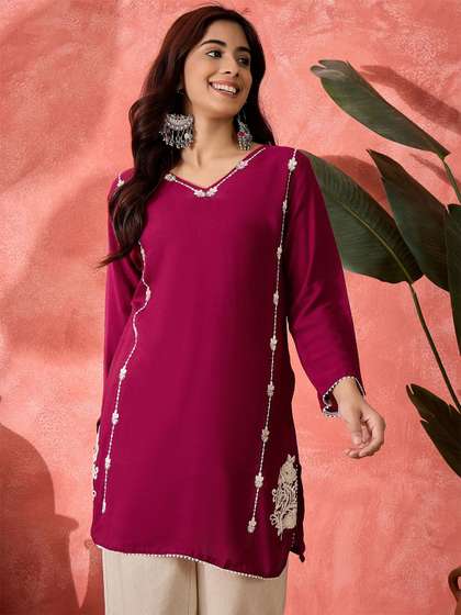 Sangria
                          Embroidered Straight Kurti