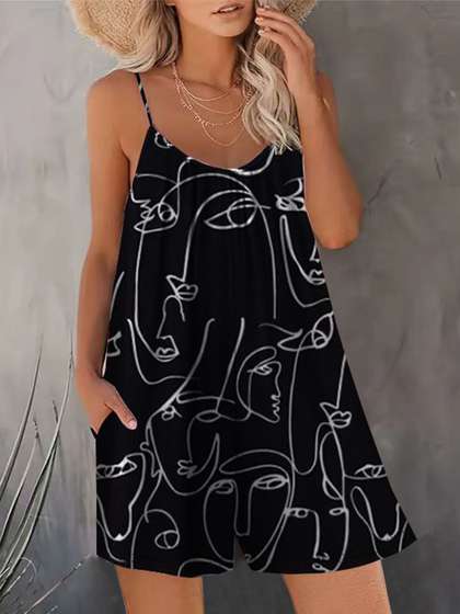 StyleCast Women
                        Printed Shoulder Straps Playsuit