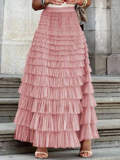 StyleCast Women
                        Solid Flared Maxi Skirts