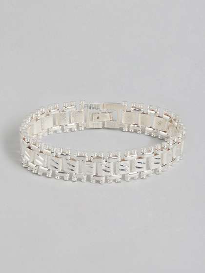 PARIS HAMILTON Unisex
                    Oxidised Silver-Plated Link Bracelet
