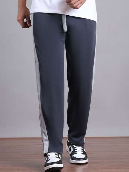 Moda Rapido Men Color-Block Cotton Rapid-Dry Track Pants