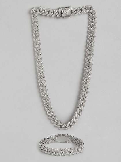 PARIS HAMILTON Unisex
                    Silver-Plated Chain With Bracelet