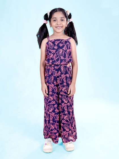 KiddoPanti Girls Printed
                    Basic Jumpsuit