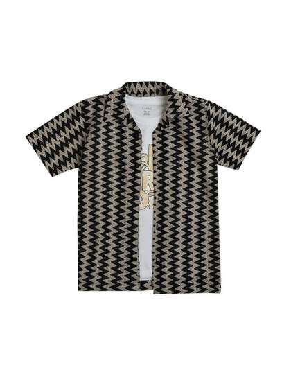 CAVIO Boys Printed
                    Casual Shirt and T-Shirt