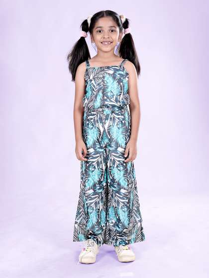 KiddoPanti Girls Printed
                    Basic Jumpsuit
